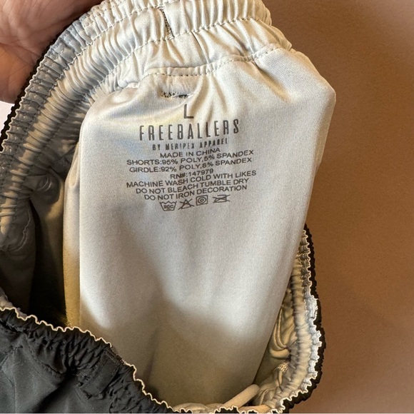 Freeballers Men’s Sport Athletic Shorts Black L - Picture 6 of 6